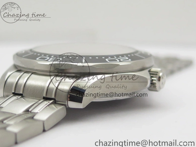 0202 Seamaster Diver 300M ORF 1:1 Best Edition Black Ceramic White Dial on SS Bracelet A Reliable 7865